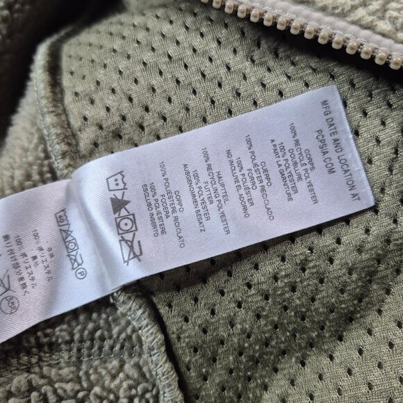 *SOLD* Patagonia Mens Retro Pile Fleece Jacket Size M Full Zip Green Outdoor - Picture 8 of 10